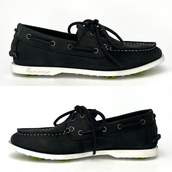 Canoos Golf Shoes Boat Shoe Style Black Men’s Size 7 Nubuck Leather EUC main image 7
